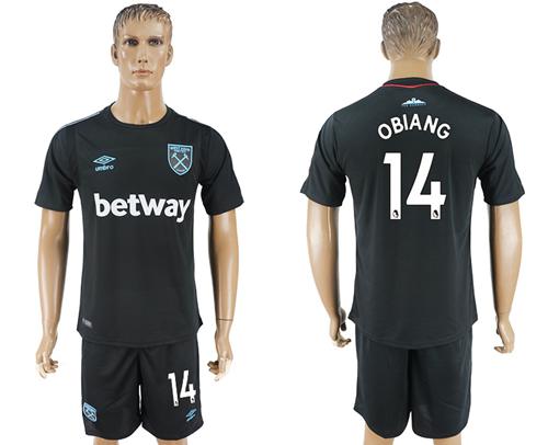 West Ham United #14 Obiang Away Soccer Club Jersey